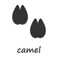 camello pezuñas camello casco impresión. vector ilustración.
