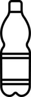 Plastic bottle icon in line style. isolated on design Plastic water bottle. Container water bottle sign vector for apps and website