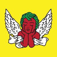 angel Sadness Colour and Illustration vector