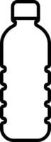 Plastic bottle icon in line style. isolated on design Plastic water bottle. Container water bottle sign vector for apps and website