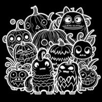 Halloween theme, pumpkins, vector illustration