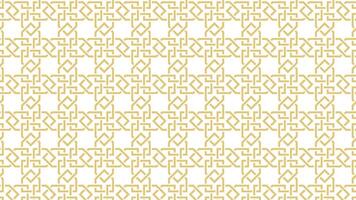 Seamless pattern based on traditional Islamic art. Gold color line. Great design for fabric, textile, cover, wrapping paper, background. Fine lines. vector