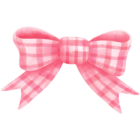 Whimsical watercolor pink retro coquette ribbon bow clipart, Hand drawn girly accessory illustration. png