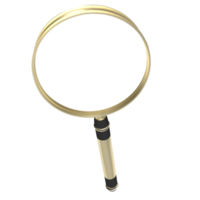 The magnifying glass png image  3d rendering.