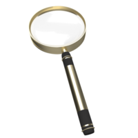 The magnifying glass png image  3d rendering.