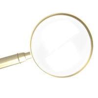 The magnifying glass png image  3d rendering.