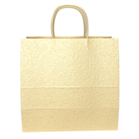 The Gold shopping bag for market or Advertising concept 3d rendering. png