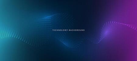 abstract technology particles dots background vector