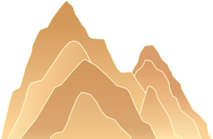 traditionell braun Berge png