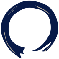 classico blu cerchio zen logo simbolo. per timbro, sigillo, inchiostro e pennello design modello png