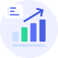 Wachstum Graph modern Symbol Illustration png