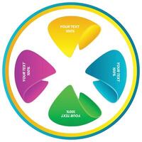 circulo diagrama. infografia para negocio presentaciones o información bandera. vector