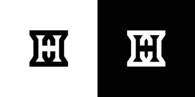 Bold and unique  letter HC initials logo design vector