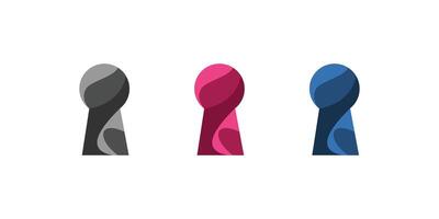 The Key logo design is unique and colorful vector