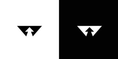 el arriba w logo diseño es único y sencillo vector