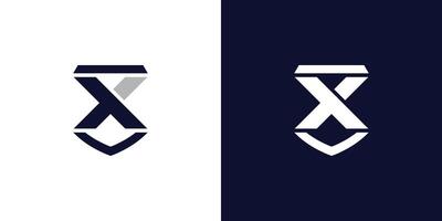 The security X logo design is bold and strong vector