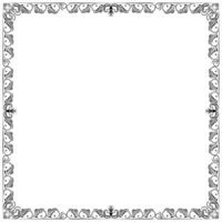Vintage Indian style border pattern frame The branches are rolled seamlessly into a rectangular shape. vector