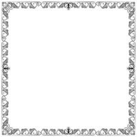 Vintage Indian style border pattern frame The branches are rolled seamlessly into a rectangular shape. vector