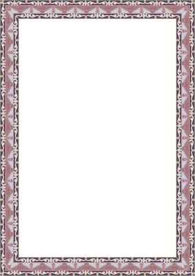 Decorative pattern frame with floral ornaments for cards and invitations
