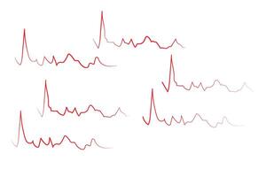 ECG heart beat line icon symbol, Heart beat pulse hospital logo sign. Vector. vector