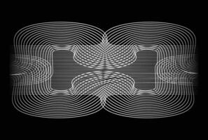 Abstract retro pattern curves parallel lines striped vector. vector