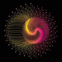 Cool fireworks gradient effect lines new media. vector