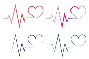 ECG heart beat line icon symbol, Heart beat pulse hospital logo sign. Vector. vector