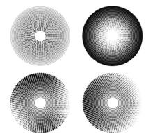 Circle speed line halftone gradient line pattern background. vector