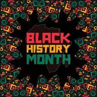 Black History Month background vector design. African American USA and Canada annually Celebration.