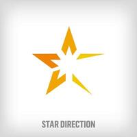 Star direction logo design. Uniquely designed color transitions. Custom Travel, education and success logo template. vector