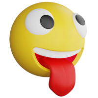 frech Emoji Seite Aussicht Clip Art eben Design Symbol isoliert auf transparent Hintergrund, 3d machen Emoji und Emoticon Konzept png