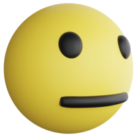 aburrido emoji lado ver clipart plano diseño icono aislado en transparente fondo, 3d hacer emoji y emoticon concepto png