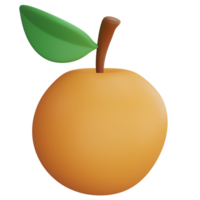 orange ClipArt platt design ikon isolerat på transparent bakgrund, 3d framställa mat och frukt begrepp png