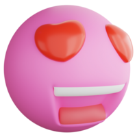 l'amour emoji côté vue clipart plat conception icône isolé sur transparent arrière-plan, 3d rendre emoji et émoticône concept png