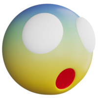 Angst Emoji Seite Aussicht Clip Art eben Design Symbol isoliert auf transparent Hintergrund, 3d machen Emoji und Emoticon Konzept png