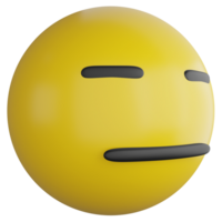 entediado emoji lado Visão clipart plano Projeto ícone isolado em transparente fundo, 3d render emoji e emoticon conceito png