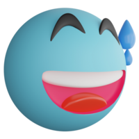 desajeitado emoji lado Visão clipart plano Projeto ícone isolado em transparente fundo, 3d render emoji e emoticon conceito png