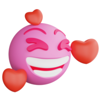 kärlek emoji sida se ClipArt platt design ikon isolerat på transparent bakgrund, 3d framställa emoji och uttryckssymbol begrepp png