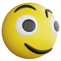 sonriendo emoji lado ver clipart plano diseño icono aislado en transparente fondo, 3d hacer emoji y emoticon concepto png