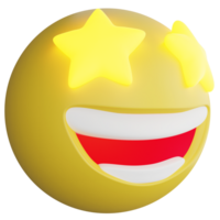Neon- Auge Lächeln Emoji Seite Aussicht Clip Art eben Design Symbol isoliert auf transparent Hintergrund, 3d machen Emoji und Emoticon Konzept png