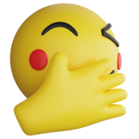 tímido emoji lado Visão clipart plano Projeto ícone isolado em transparente fundo, 3d render emoji e emoticon conceito png