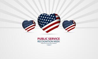 Happy Public Service Recognition Week Background Vector Illustration