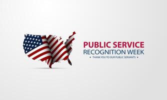 Happy Public Service Recognition Week Background Vector Illustration