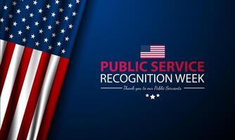 Happy Public Service Recognition Week Background Vector Illustration