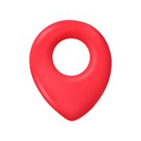 3D location pin. Red pin for tracking the location of the product at its destination. png