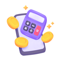 3D calculator. calculator with buttons for counting. png