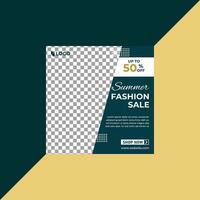 Fashion social media post template vector