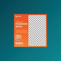 Fashion social media post template vector