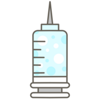 Cute pastel medical syringe simple illustration png