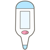 söt pastell medicinsk termometer enkel illustration png